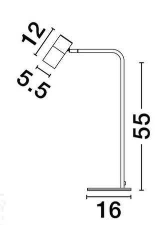 Luces Exclusivas lampka biurkowa LED Bailon Ø 16 cm GU10 1x10W IP20 wys. 55 cm czarno/złota LE43640