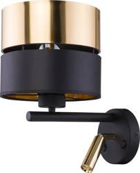 TK Lighting kinkiet Hilton E27 + LED 3W 270lm 4000K czarno/złoty 2579
