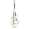 Quintiesse lampa wisząca Skye 6xE27 mosiężna QN-SKYE-6P