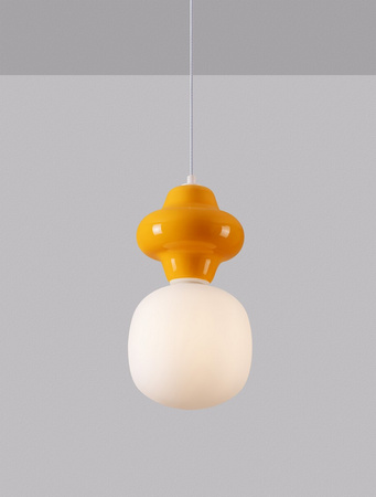 Luces Exclusivas lampa wisząca LED Vilrosa Ø 18 cm E14 1x5W IP20 pomarańczowa LE44556