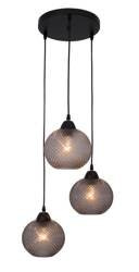 Luces Exclusivas lampa wisząca Buenos 3xE27 czarno/dymiona LE41914