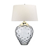 Quintiesse lampka biurkowa Samara 2xE27 + GU10 szara/nikiel Ø51cm QN-SAMARA-TL-LRG-SMK