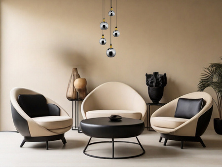 Luces Exclusivas lampa wisząca LED Balche Ø 50 cm E27 5x12W IP20 czarno/złota LE43696