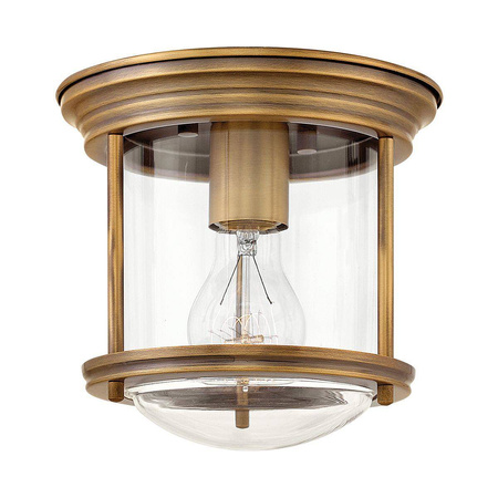 Quintiesse plafon łazienkowy Hadrian E27 brązowy IP44 QN-HADRIAN-MINI-F-BR-CLEAR