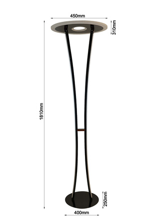 Aviano Lighting lampa podłogowa LED Arnas 70W 7000lm 3000-6500K wys. 180 cm czarna 3067-302