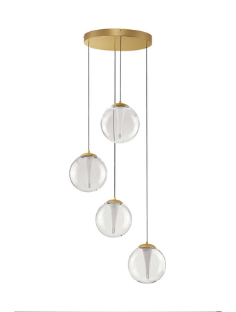 Luces Exclusivas lampa wisząca LED Hualmay ściemnialna Ø 56 cm 25W 1756lm 3000K IP20 złota LE44834