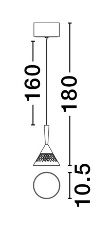 Luces Exclusivas lampa wisząca LED Guay Ø 10,5 cm 7W 345lm 3000K IP20 czarno/złota LE44214