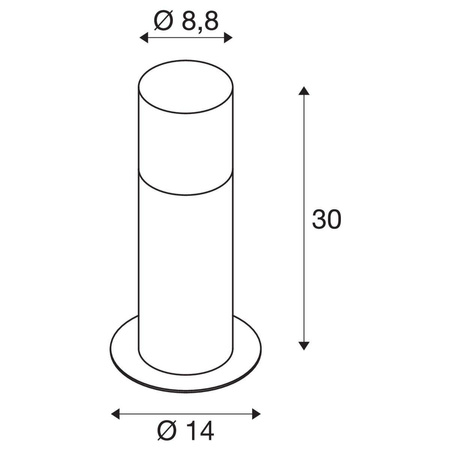 SLV lampa stojąca zewnętrzna Grafit 30 E27 antracytowa 8,8cm IP44 1006180