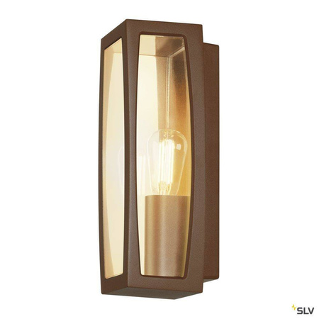 SLV kinkiet zewnętrzny Meridian Box 3 E27 rdzawy IP54 230657