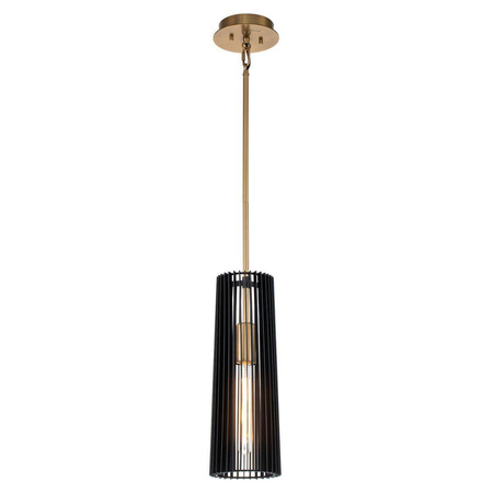 Quintiesse lampa wisząca Linara E27 czarno/mosiężna QN-LINARA-P-BK