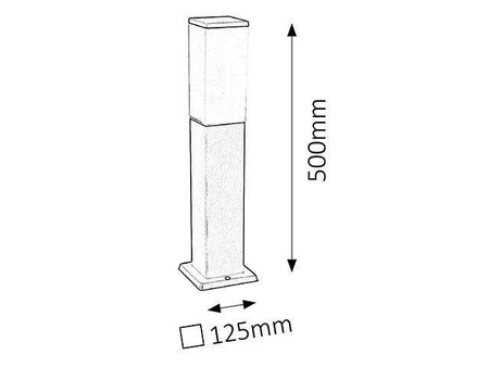 Rabalux lampa stojąca zewnętrzna Bonn E27 czarno/biała 50cm IP44 8338