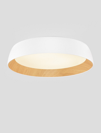 Luces Exclusivas lampa sufitowa LED Caracollo ściemnialna Ø 60 cm 50W 4201lm 3000K IP20 biało/drewniana LE44812