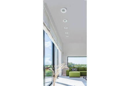 Azzardo zewnętrzne łazienkowe oczko stropowe Ika Round GU10 białe Ø8,4cm AZ2865