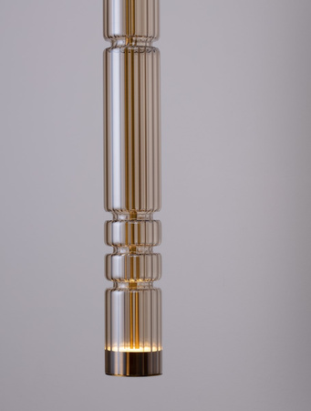 Luces Exclusivas lampa wisząca LED Montero Ø 8 cm 12W 1526lm 3000K IP20 wys. klosza 58 cm złota LE44588