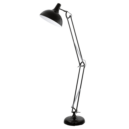 Eglo lampa podłogowa Borgillio E27 czarna 190cm 94698