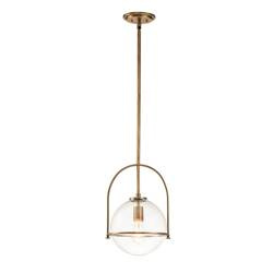 Quintiesse lampa wisząca Somerset E27 mosiężna QN-SOMERSET-P-C-HB
