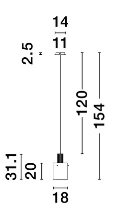 Luces Exclusivas lampa wisząca LED Oran Ø 18 cm E27 1x12W IP20 czarna LE44243