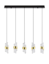 Luces Exclusivas lampa wisząca LED Paita 41W 3355lm 3000K IP20 czarno/złota LE44352