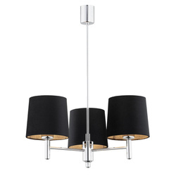 Argon żyrandol / lampa wisząca Bolzano plus 3xE27 czarna/chrom 6108