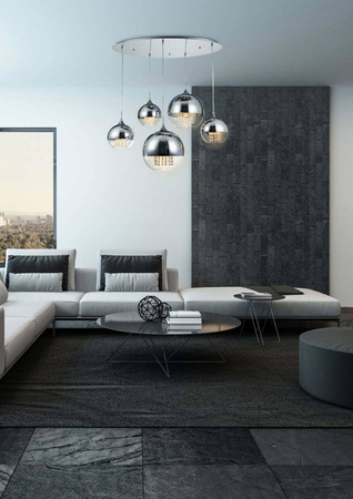 Maytoni lampa wisząca Fermi 5xE27 nikiel P140-PL-170-5-N