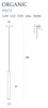 Maxlight lampa wisząca LED Organic 1W 60lm 3000K chrom P0172