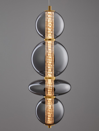 Luces Exclusivas lampa wisząca LED Morros Ø 25,5 cm 20W 2601lm 3000K IP20 złoto/czarna LE44486