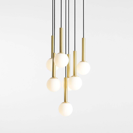 Aldex lampa wisząca Riu 7 7xG9 czarno/mosiężna 1103T1