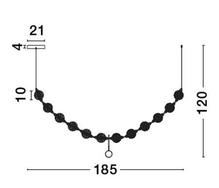 Luces Exclusivas lampa wisząca LED Cana ściemnialna 49W 3256lm 3200K IP20 chrom LE43470