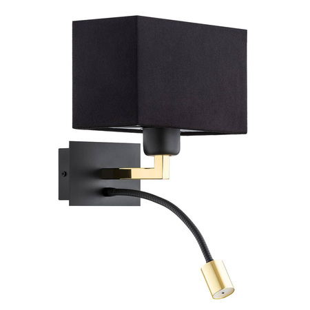 Argon kinkiet Bill E27 + LED 4,5W 3000K czarno/mosiężny 1042