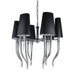 Azzardo żyrandol / lampa wisząca Diablo 12xE14 czarna/chrom AZ1390