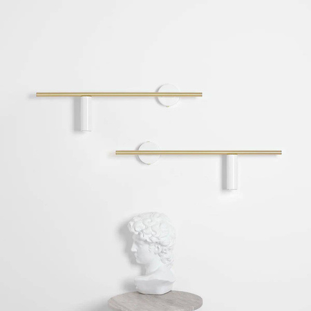 Aldex kinkiet (lewy) Trevo GU10 biało/mosiężny 1097C40