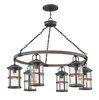Quintiesse lampa wisząca zewnętrzna Lakehouse 6xE27 ocynk/drewniana IP44 QN-LAKEHOUSE6-P-DZ