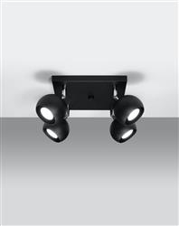 Sollux plafon (reflektorki) Oculare 4 4xGU10 czarny SL.0446