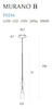 Maxlight lampa wisząca LED Murano B 3W 285lm 3000K chrom P0246