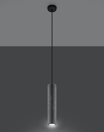 Sollux lampa wisząca Luvo 1 GU10 czarno/betonowa SL.0653