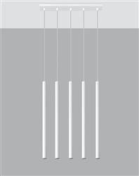 Sollux lampa wisząca Pastelo 5 5xG9 biała SL.0468