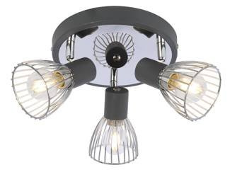 Candellux plafon (reflektorki) Modo 3xE14 czarny/chrom 98-61546
