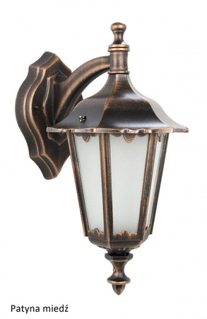 Su-ma kinkiet zewnętrzny Retro Midi E27 czarny/patyna IP43 K 3012/1/M