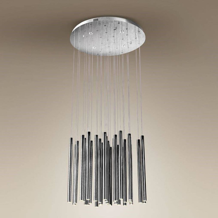 Maxlight lampa wisząca LED Organic I 33x1W + 4x3W 2200lm 3000K ściemnialna chrom Ø62cm P0175D