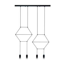 Step Into Design lampa wisząca Linea 4xG9 czarna XT068-4P