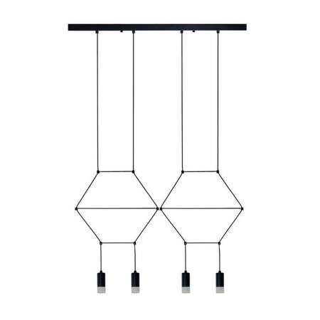 Step Into Design lampa wisząca Linea 4xG9 czarna XT068-4P
