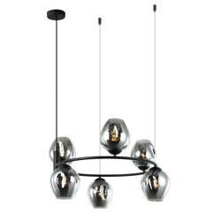 Italux żyrandol / lampa wisząca Roxane 6xE27 czarna MDM-4045-6 BK+SG