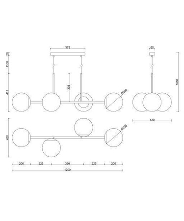 Ummo lampa wisząca Kop D 4xE27 biała KPE411P0
