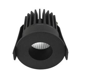 Luces Exclusivas łazienkowe oczko stropowe LED Tercero 9W 542lm 3000K czarne Ø6,2cm IP42 LE61330
