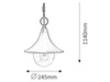Rabalux lampa wisząca zewnętrzna Konstanz E27 czarna IP44 8246