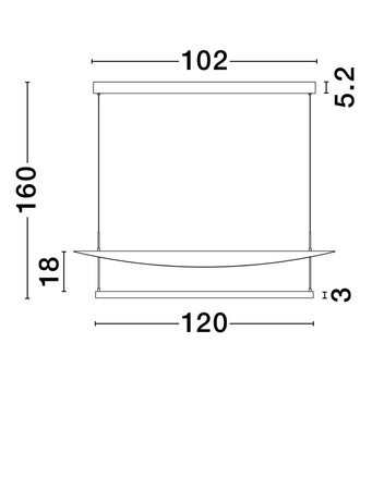 Luces Exclusivas lampa wisząca LED Tiraque ściemnialna 81W 5160lm 2700K IP20 czarna LE44635