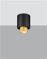 Sollux plafon techniczny Nesi GU10 czarno/złoty SL.0982