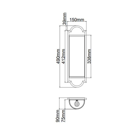 Orlicki Design kinkiet Libero Parette 2xE14 czarno/złoty OR84535