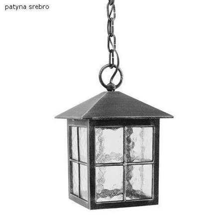 Su-ma lampa wisząca zewnętrzna Wenecja E27 czarna/patyna IP43 K 1018/1/KW