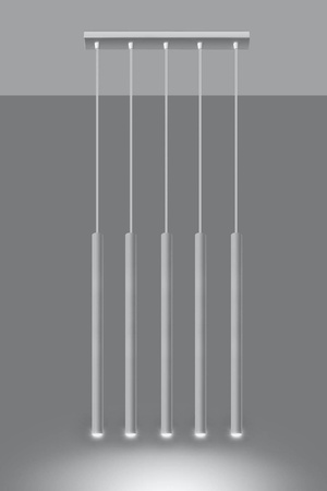 Sollux lampa wisząca Pastelo 5 5xG9 biała SL.0468
